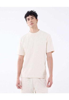 Camiseta Para Hombre Manga Corta Color Crema Marca Seven Seven #45092606