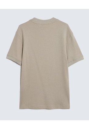 Camiseta Para Hombre Manga Corta Color Beige Marca Seven Seven #45092537