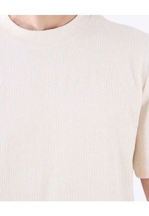 Camiseta Para Hombre Manga Corta Color Crema Marca Seven Seven #45092606