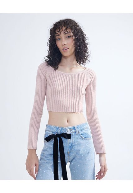 Saco Para Mujer Cuello Redondo Color Rosa  Marca Seven Seven #28330645