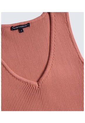 Crop Top Escote En V  Para Mujer Rosa Seven Seven