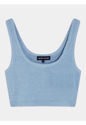 Crop De Tiras Anchas Para Mujer Azul Seven Seven