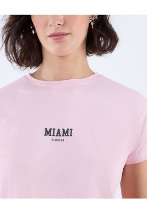 Camiseta Para Mujer Manga Corta Color Rosa Marca Seven Seven #28096089