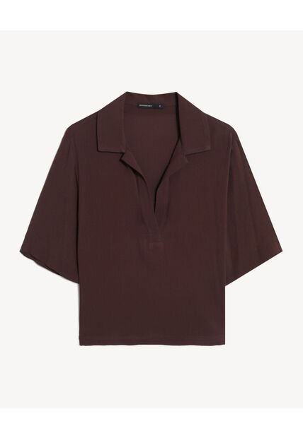 Blusa  Para Mujer Manga Corta Color Café Marca Seven Seven #28124171