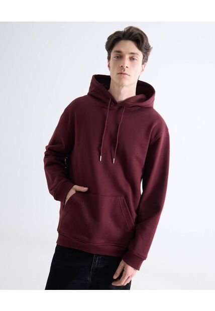 Buzo  Para Hombre Hoodie Color Vino Marca Seven Seven #45060727