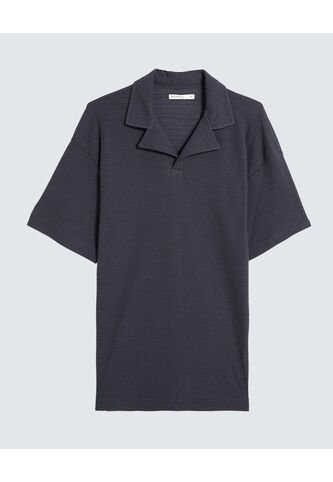 Polo Para Hombre Cuello Tejido Sin Bolsillo Color Azul Marca Seven Seven #45110898 Seven Seven