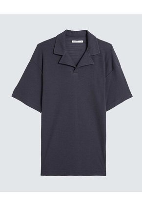 Polo Para Hombre Cuello Tejido Sin Bolsillo Color Azul Marca Seven Seven #45110898