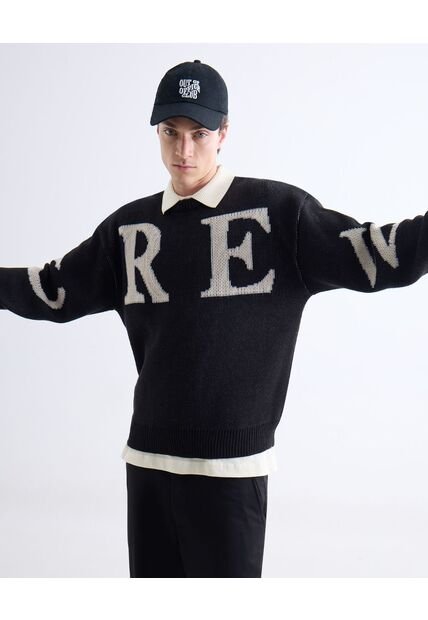 Saco  Para Hombre Cuello Redondo Color Negro Marca Seven Seven #45330271