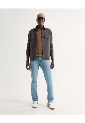 Camiseta Para Hombre Manga Corta Cuello Redondo Color Camel Marca Seven Seven #45092701