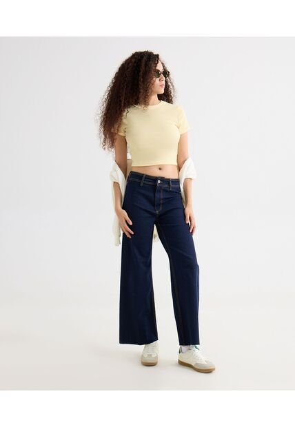 Camiseta Para Mujer Manga Corta Cuello Redondo Color Amarillo Marca Seven Seven #28096386