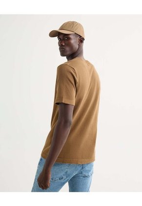 Camiseta Para Hombre Manga Corta Cuello Redondo Color Camel Marca Seven Seven #45092701