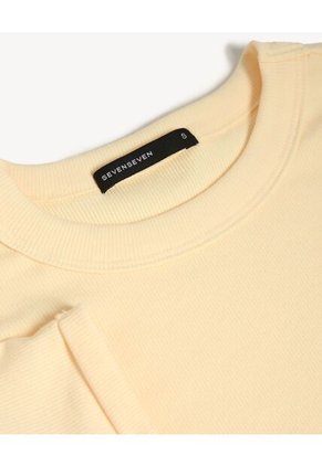 Camiseta Para Mujer Manga Corta Cuello Redondo Color Amarillo Marca Seven Seven #28096386