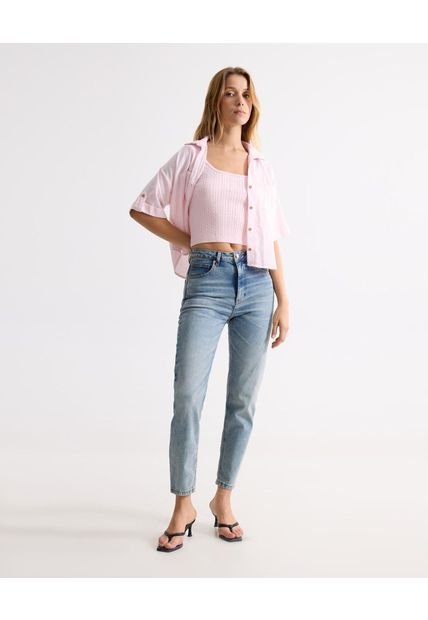 Jean Para Mujer Mom Color Azul Marca Seven Seven #28160961