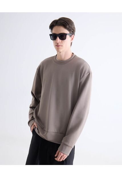 Buzo  Para Hombre Cuello Redondo Color Taupe Marca Seven Seven #45060733