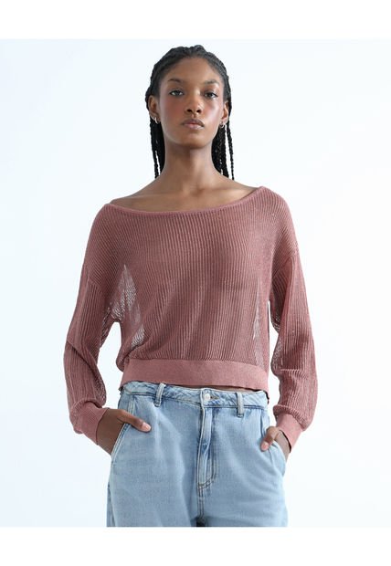 Saco Para Mujer Cuello Redondo Color Cafe  Marca Seven Seven #28330639