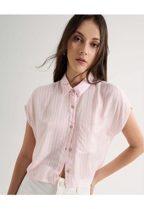 Blusa Para Mujer Manga Corta Color Rosa Marca Seven Seven #28124015