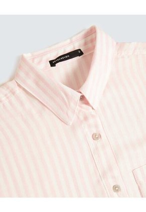 Blusa Para Mujer Manga Corta Color Rosa Marca Seven Seven #28124015