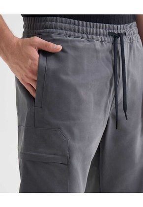 Pantalón Parachute Con Bota Ajustable  Para Hombre Gris Seven Seven