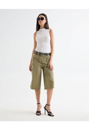 Camiseta Para Mujer Manga Sisa Cuello Alto Color Crudo Marca Seven Seven #28096279