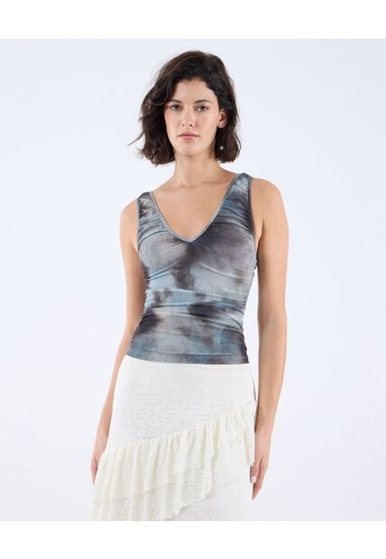 Camiseta Para Mujer Manga Sisa Color Verde Oscuro Marca Seven Seven #28096004