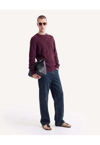 Saco Tricot Multitextura  Para Hombre Vino Seven Seven Seven Seven