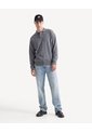 Saco Tricot Con Cuello Polo  Para Hombre Gris Seven Seven de Seven Seven