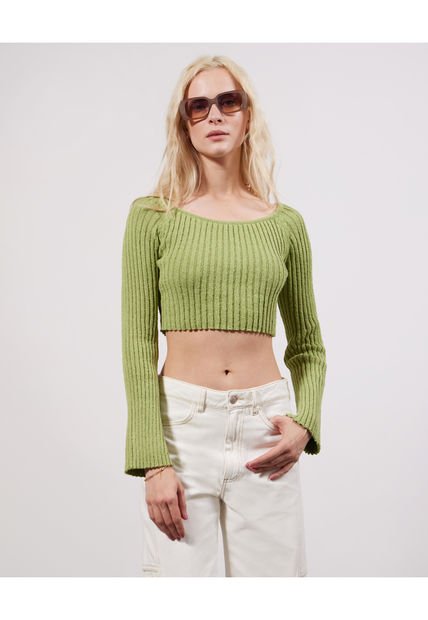 Saco Para Mujer Cuello Redondo Color Verde  Marca Seven Seven #28330626