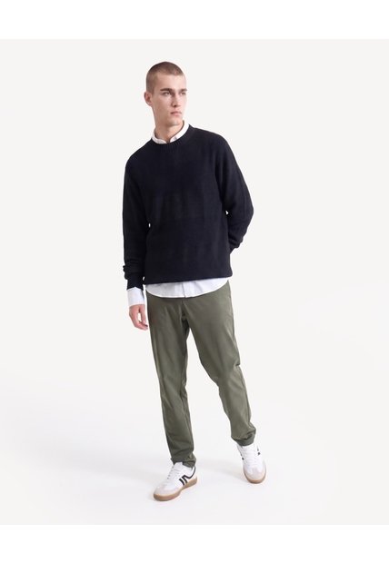 Saco Multitextura Tricot  Para Hombre Negro Seven Seven