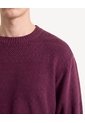 Saco Tricot Multitextura  Para Hombre Vino Seven Seven de Seven Seven