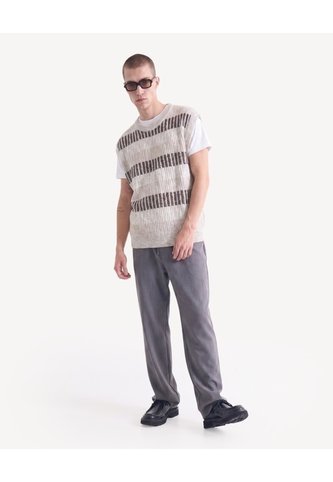 Chaleco Bicolor Tejido  Para Hombre Arena Seven Seven Seven Seven