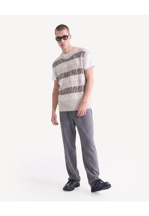 Chaleco Bicolor Tejido Para Hombre Arena Seven Seven