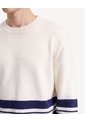 Saco Tejido Rayas  Para Hombre Marfil Seven Seven de Seven Seven