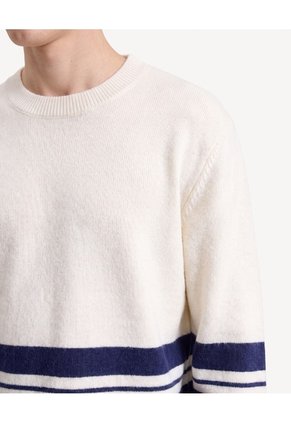 Saco Tejido Rayas  Para Hombre Marfil Seven Seven