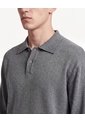 Saco Tricot Con Cuello Polo  Para Hombre Gris Seven Seven de Seven Seven