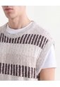 Chaleco Bicolor Tejido  Para Hombre Arena Seven Seven de Seven Seven