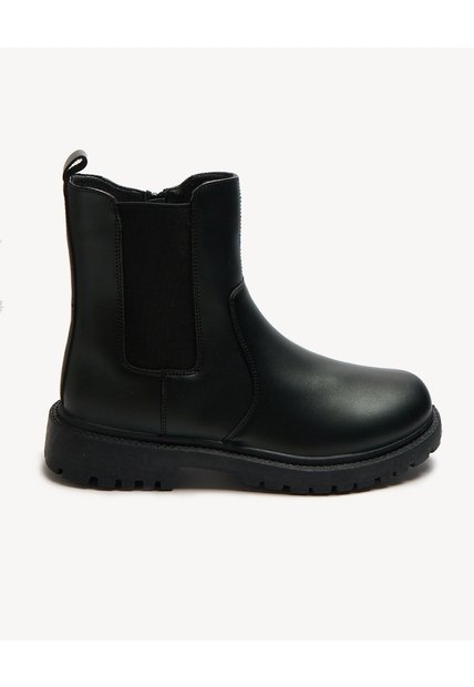 Botas De Ajuste Lateral  Para Hombre Negro Seven Seven