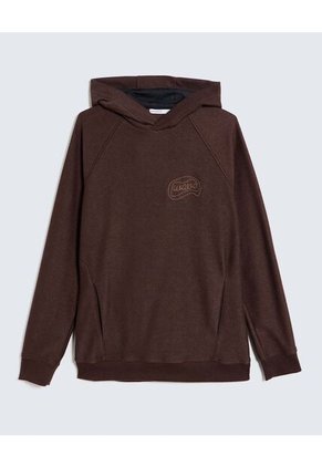 Buzo Para Hombre Hoodie Color Cafe Oscuro Marca Seven Seven #45060682