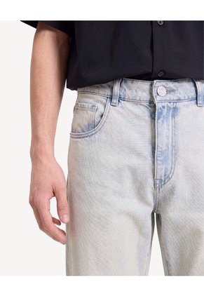 Jean Straight Lavado Intenso  Para Hombre Gris Seven Seven
