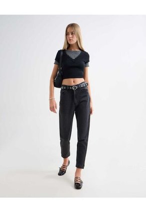 Camiseta Para Mujer Manga Corta Color Gris  Marca Seven Seven #28096036