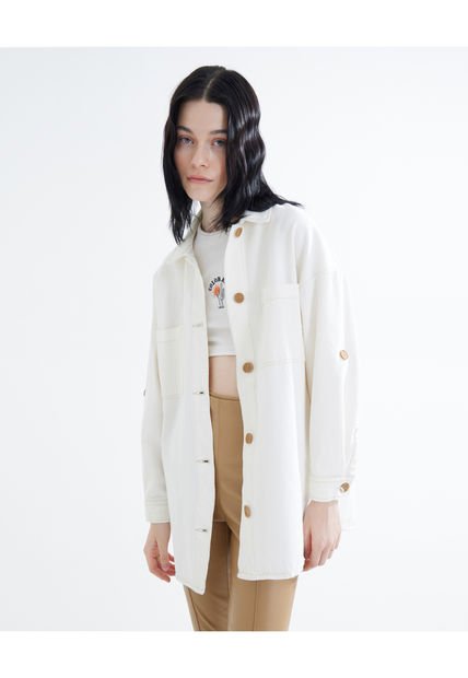 Chaqueta Para Mujer  Color Crudo Marca Seven Seven #28080912