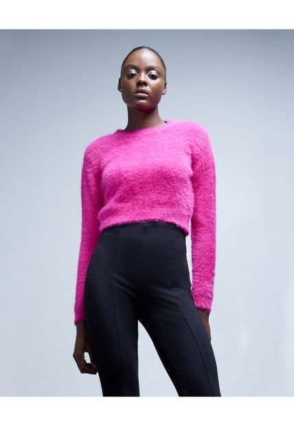 Saco Para Mujer Cuello Redondo Color Fucsia Marca Seven Seven #28330632