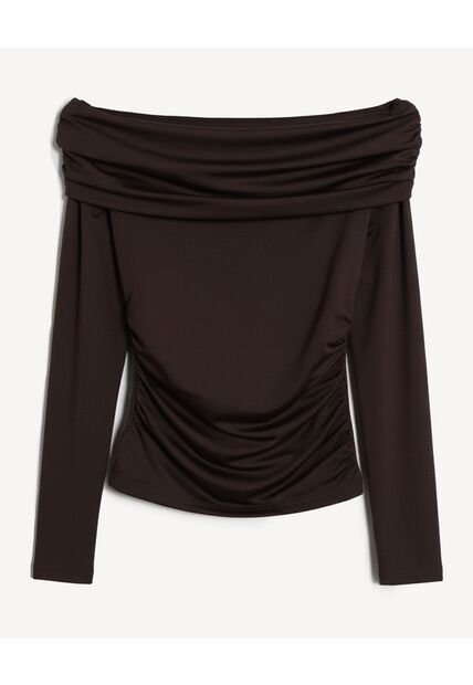 Camiseta  Para Mujer Manga Larga Moda Color Café Marca Seven Seven #28096639