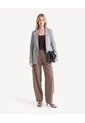 Blazer De Solapa Con Bolsillos Frontales  Para Mujer Gris Seven Seven de Seven Seven