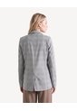 Blazer De Solapa Con Bolsillos Frontales  Para Mujer Gris Seven Seven de Seven Seven