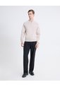 Saco Tejido Half Zipper  Para Hombre Beige Seven Seven de Seven Seven