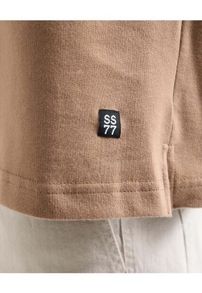 Camiseta Para Hombre Manga Corta Cuello Redondo Color Cafe Claro Marca Seven Seven #45092669