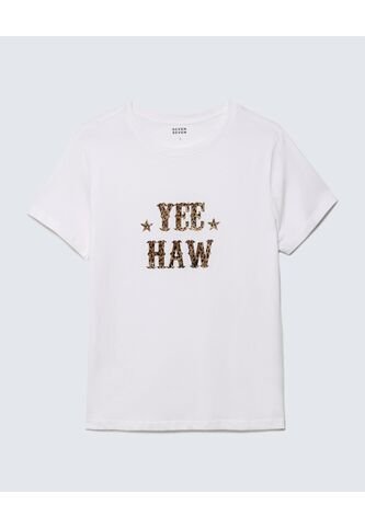 Camiseta Para Mujer Manga Corta Color Crudo Marca Seven Seven #28096065 Seven Seven