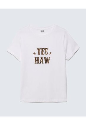 Camiseta Para Mujer Manga Corta Color Crudo Marca Seven Seven #28096065