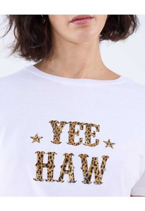 Camiseta Para Mujer Manga Corta Color Crudo Marca Seven Seven #28096065