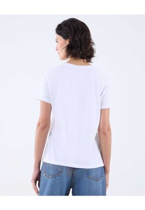 Camiseta Para Mujer Manga Corta Color Crudo Marca Seven Seven #28096065